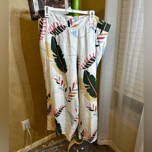 Cynthia Rowley Leaf Print Maxi Skirt - Multicolor